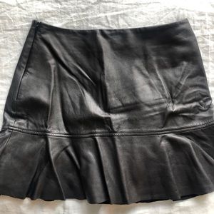 RAOUL GENUINE LEATHER MINI SKIRT